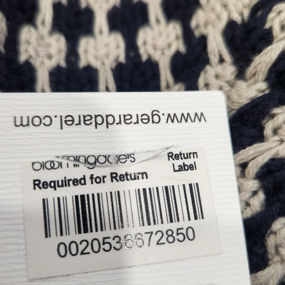 Gerard Darel Navy and White Patterned Cardigan Size 1 - Picture 13 of 15